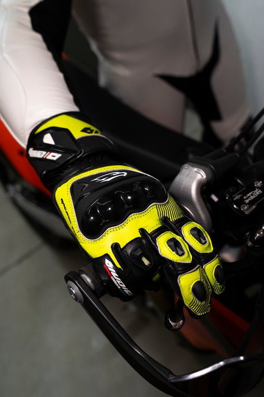 Guanto moto calzata alta GP-01 GIALLO FLUO