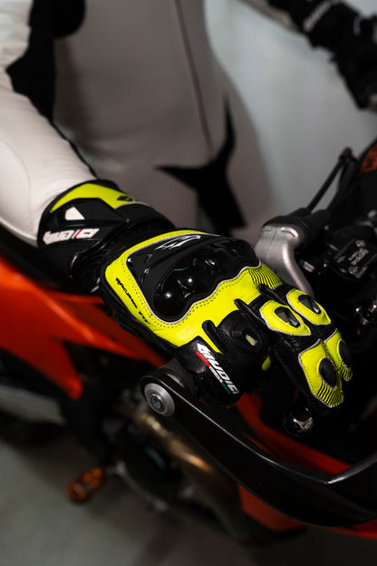 Guanto moto calzata alta GP-01 GIALLO FLUO