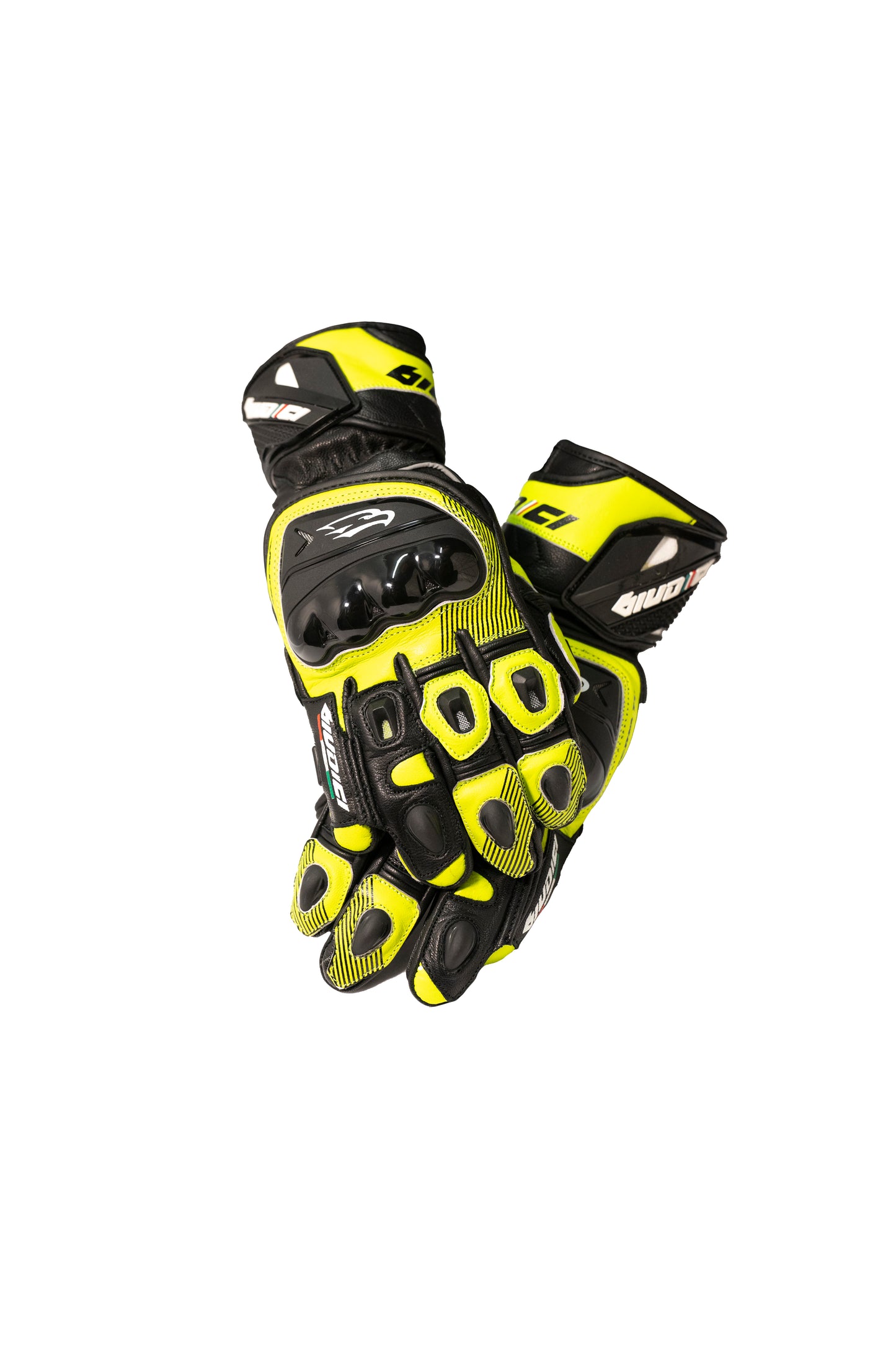 Guanto moto calzata alta GP-01 GIALLO FLUO