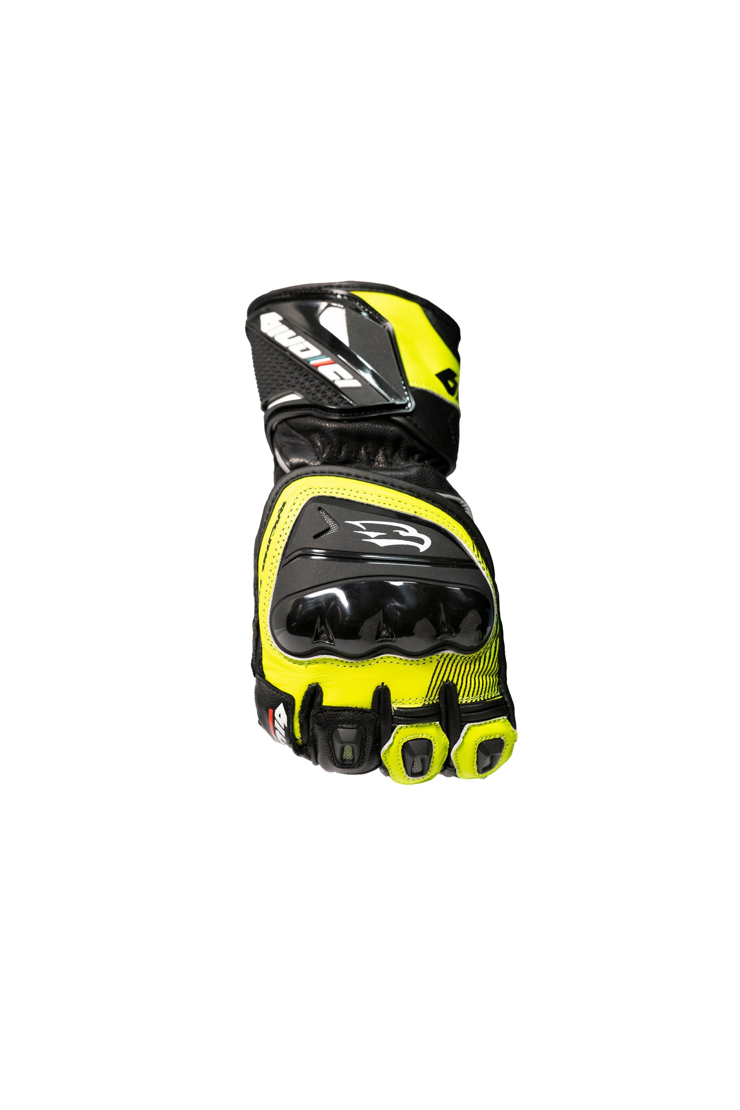 Guanto moto calzata alta GP-01 GIALLO FLUO